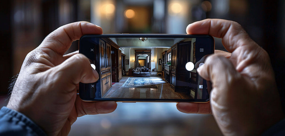 Interactive 360° virtual tour of a flat