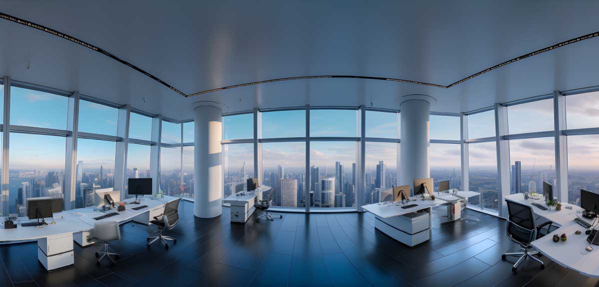 3D virtual model of an office building