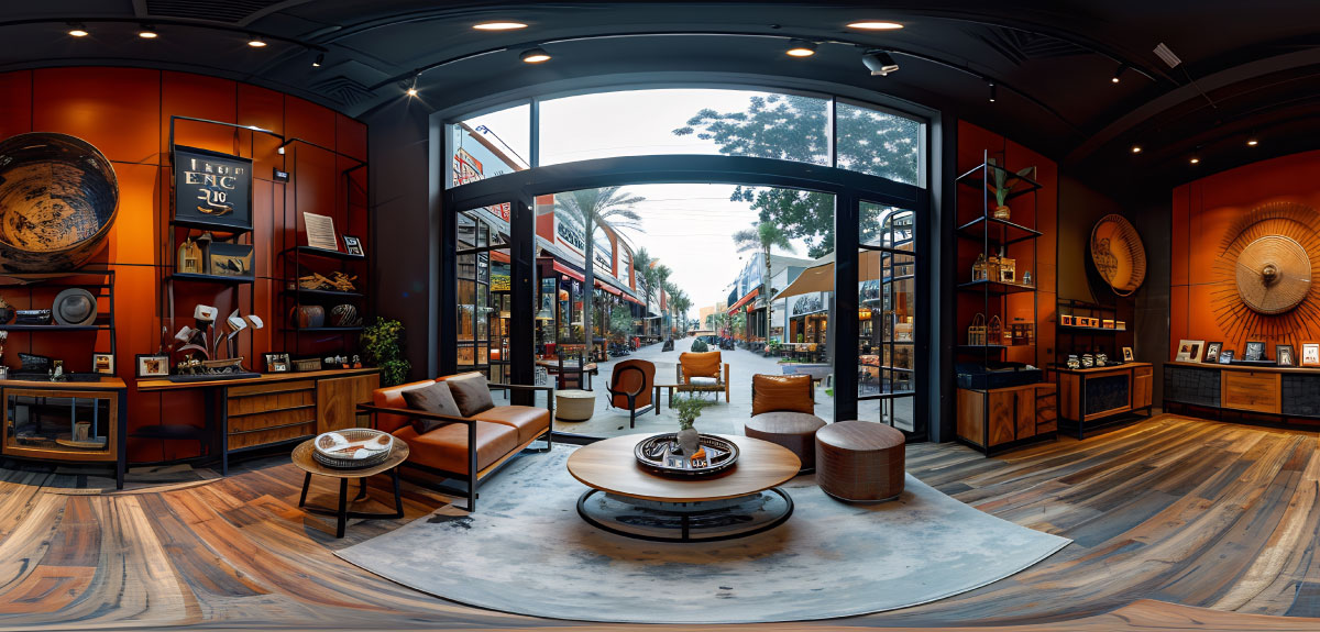 3D virtual tour of a retail store interior
