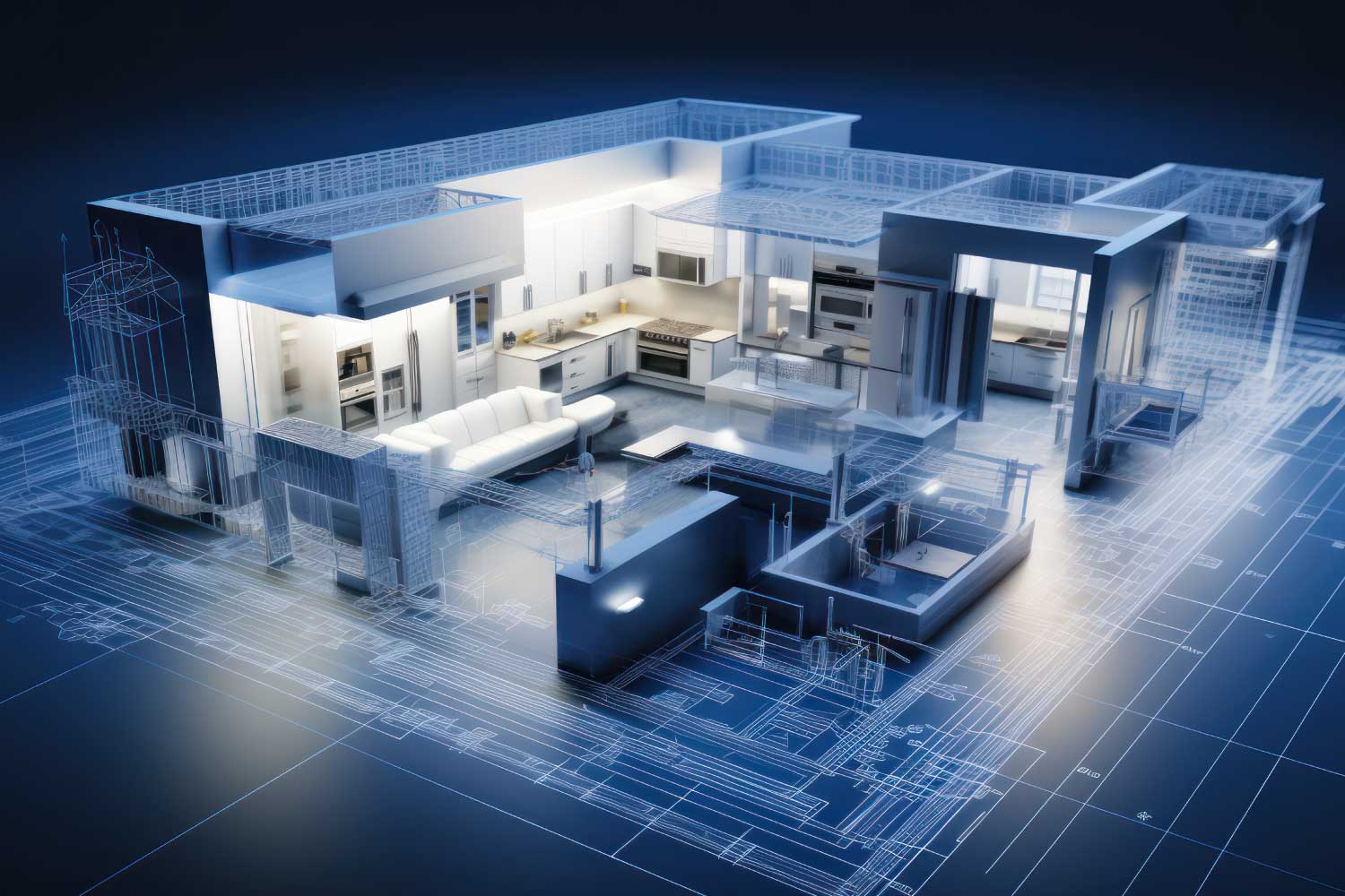 Precise 3D floor plan with accurate measurements