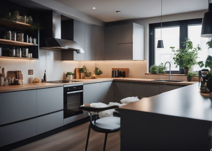 modern kitchen interior